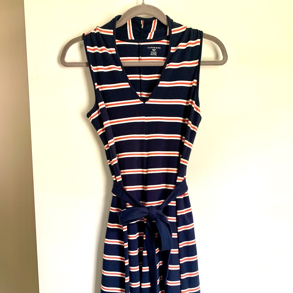 Lands End Sleeveless Casual Swing Dress